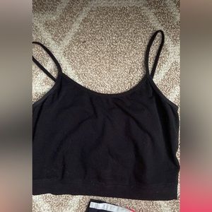 Black tank crop top